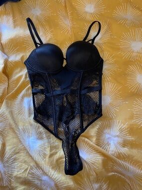 Victoria Secret Black Lace Body Suit